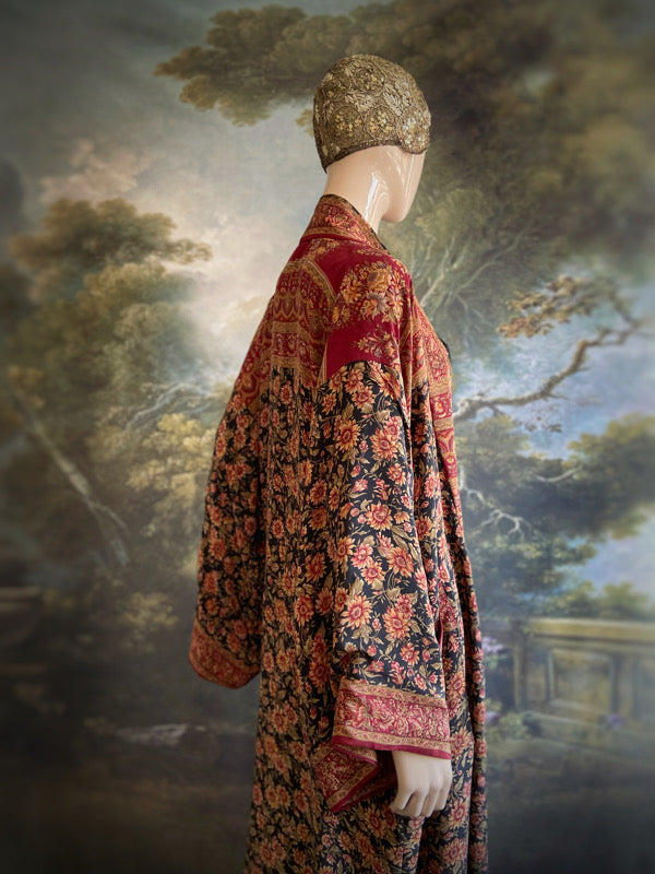 Hexer Robe Unique Silk Kimono Dressing Robe | Unique Robes From Vintage Textiles ...